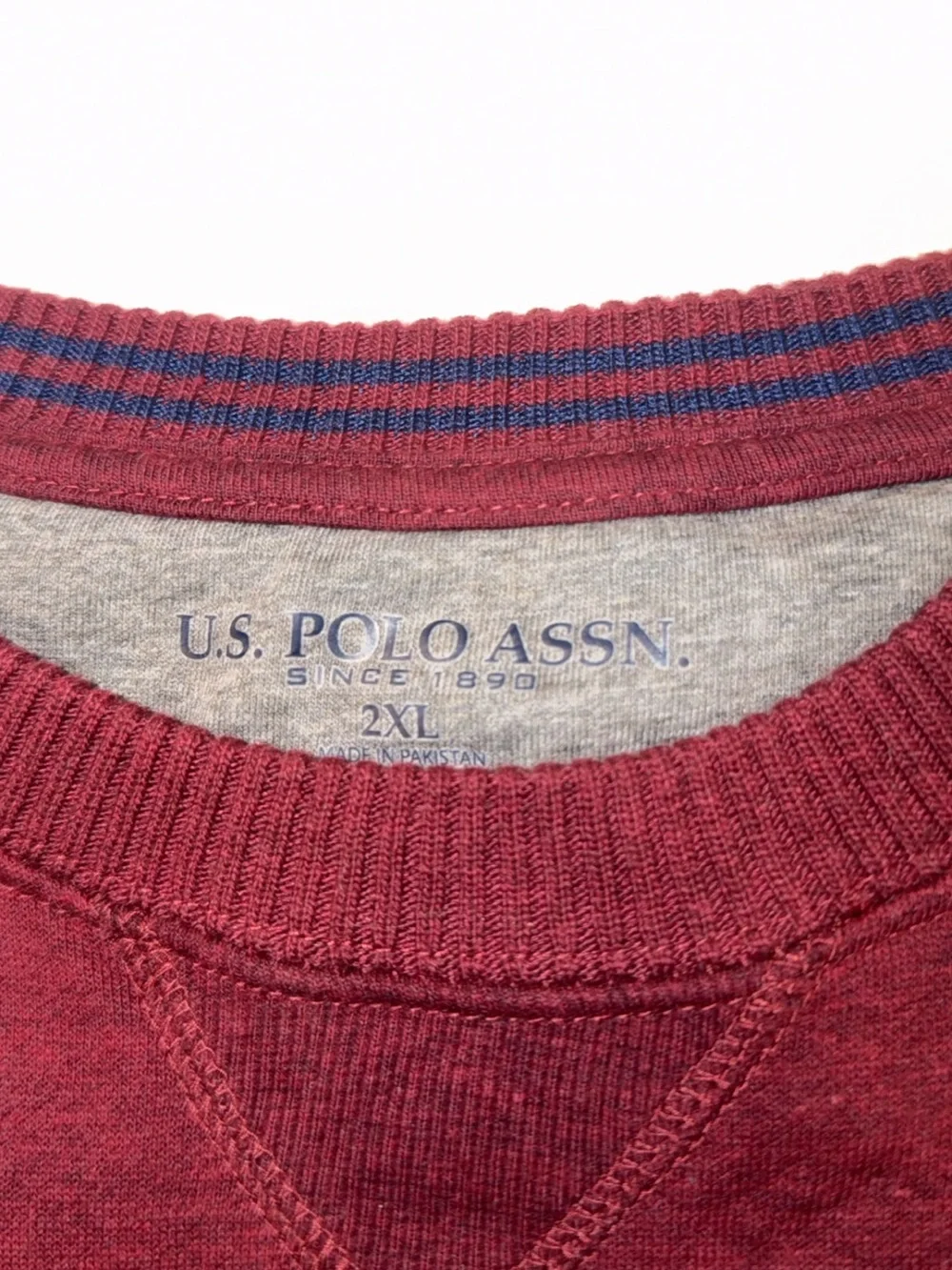 U.S. Polo Assn. Men's Maroon Crewneck Sweater